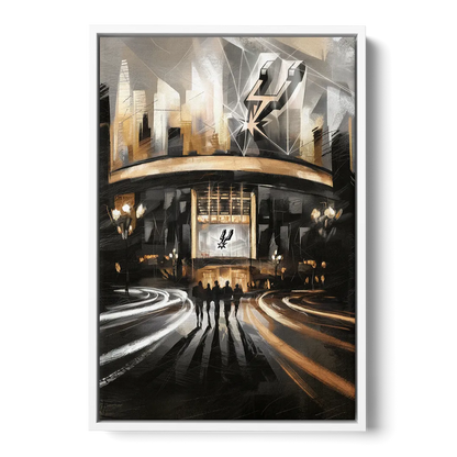 San Antonio Spurs Legacy - White Frame Canvas