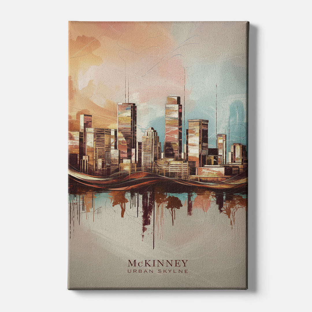 McKinney Urban Skyline - Canvas Wall Art