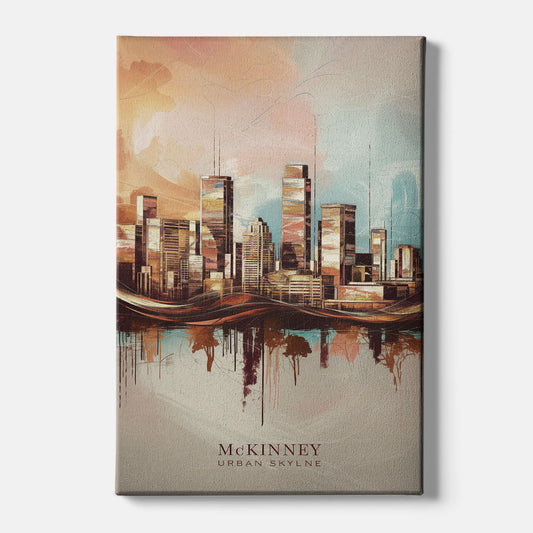 McKinney Urban Skyline - Canvas Wall Art