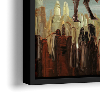 Buffalo All America City - Close-Up Black Frame Canvas