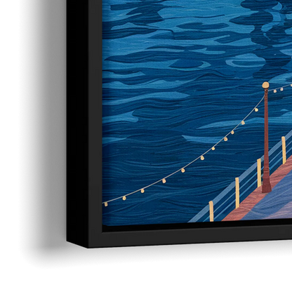 Baltimore Waterfront Charm - Close-Up Black Frame Canvas