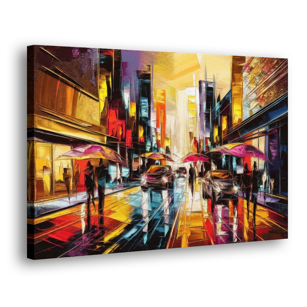 Mobile Vibrant Streets - Canvas Print Art Sides