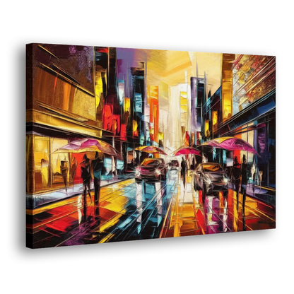 Mobile Vibrant Streets - Canvas Print Art Sides