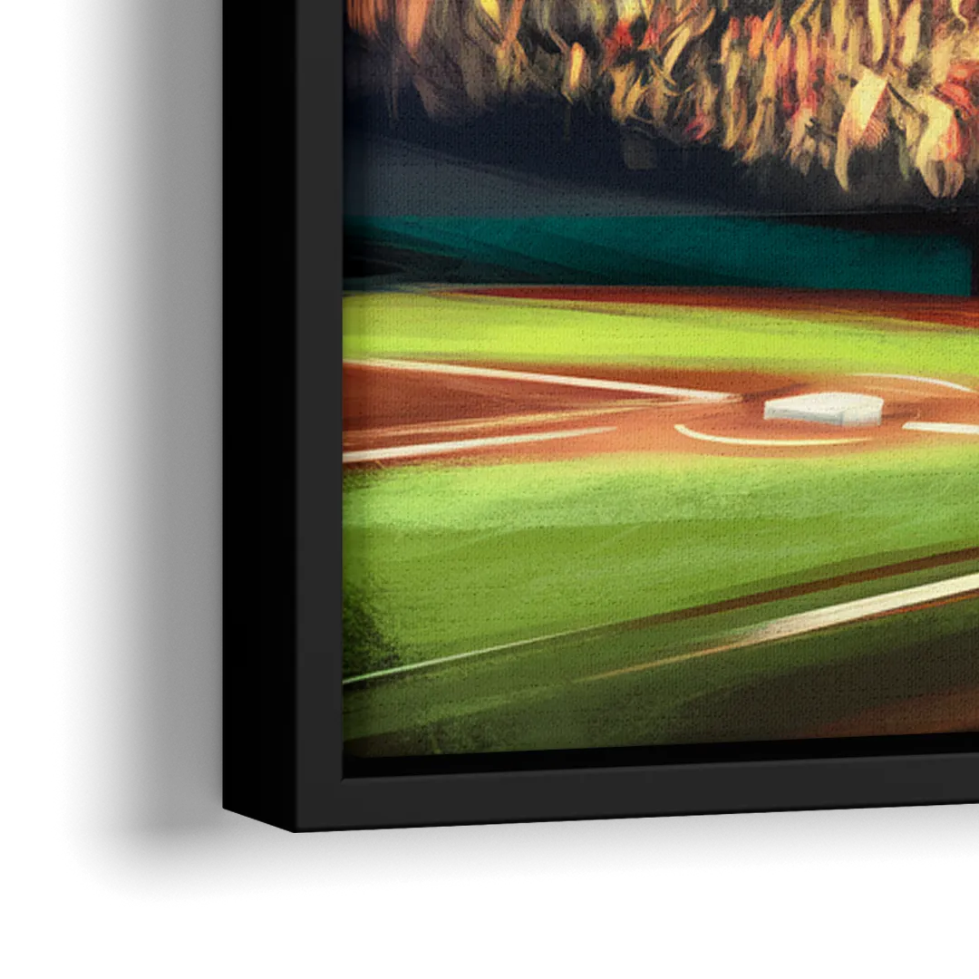 Tampa Bay Rays Game Day Energy - Close-Up Black Frame Canvas