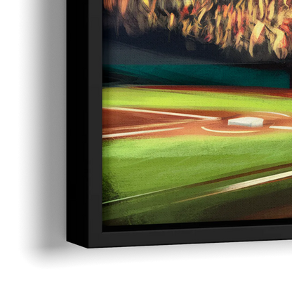 Tampa Bay Rays Game Day Energy - Close-Up Black Frame Canvas