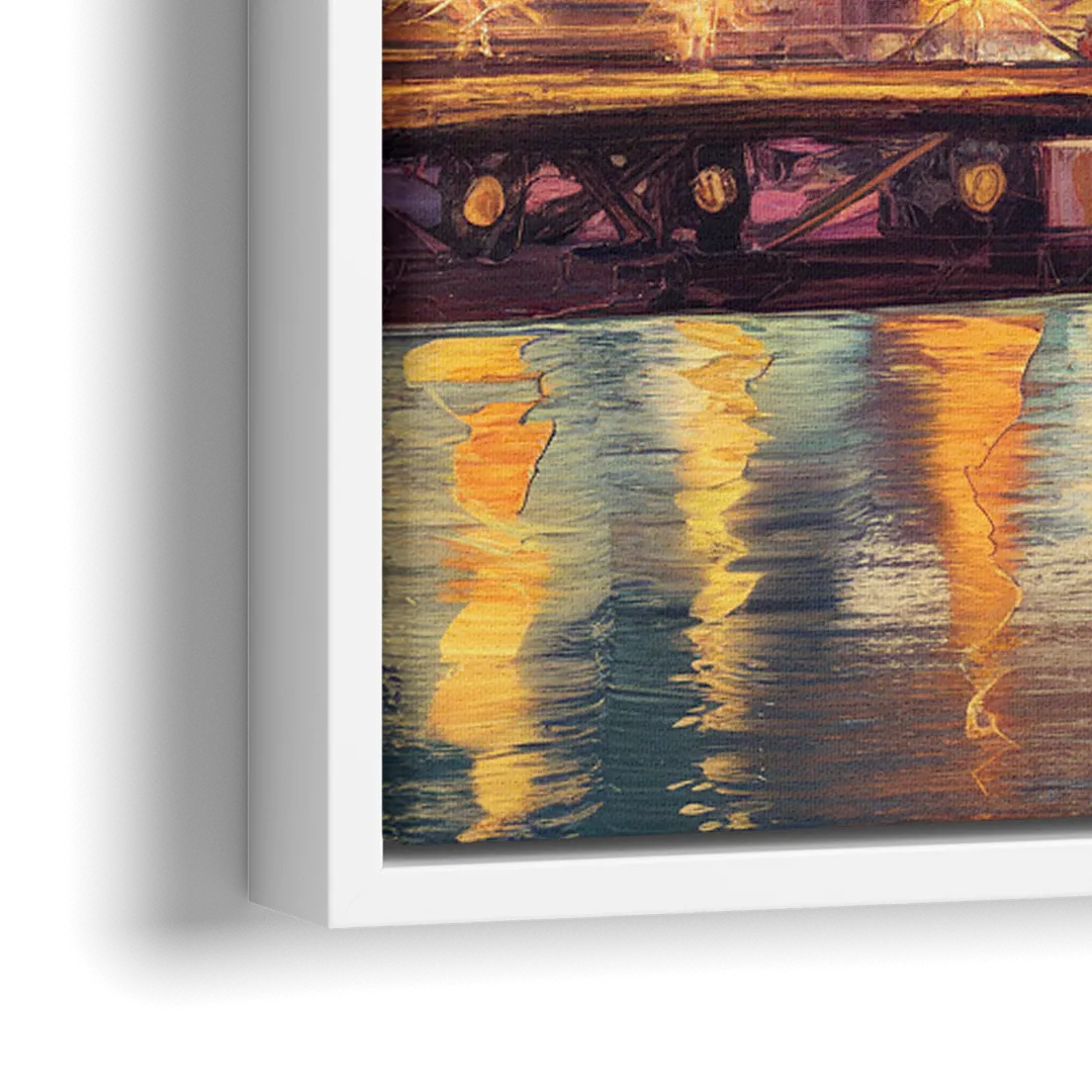 Corpus Christi Skyline View - Close-Up White Frame Canvas