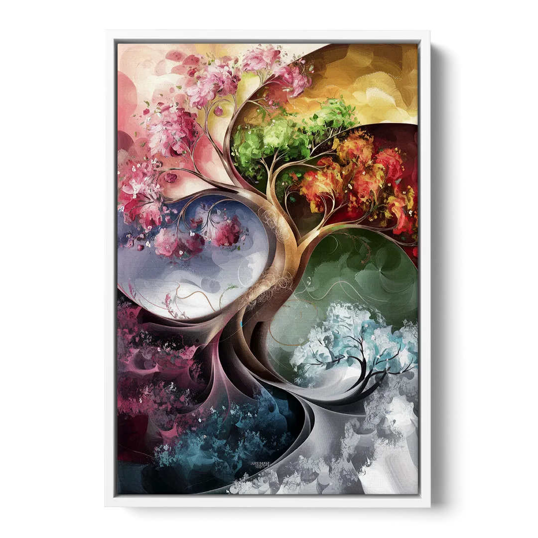 Ashland Vibrant Seasons - White Frame Canvas