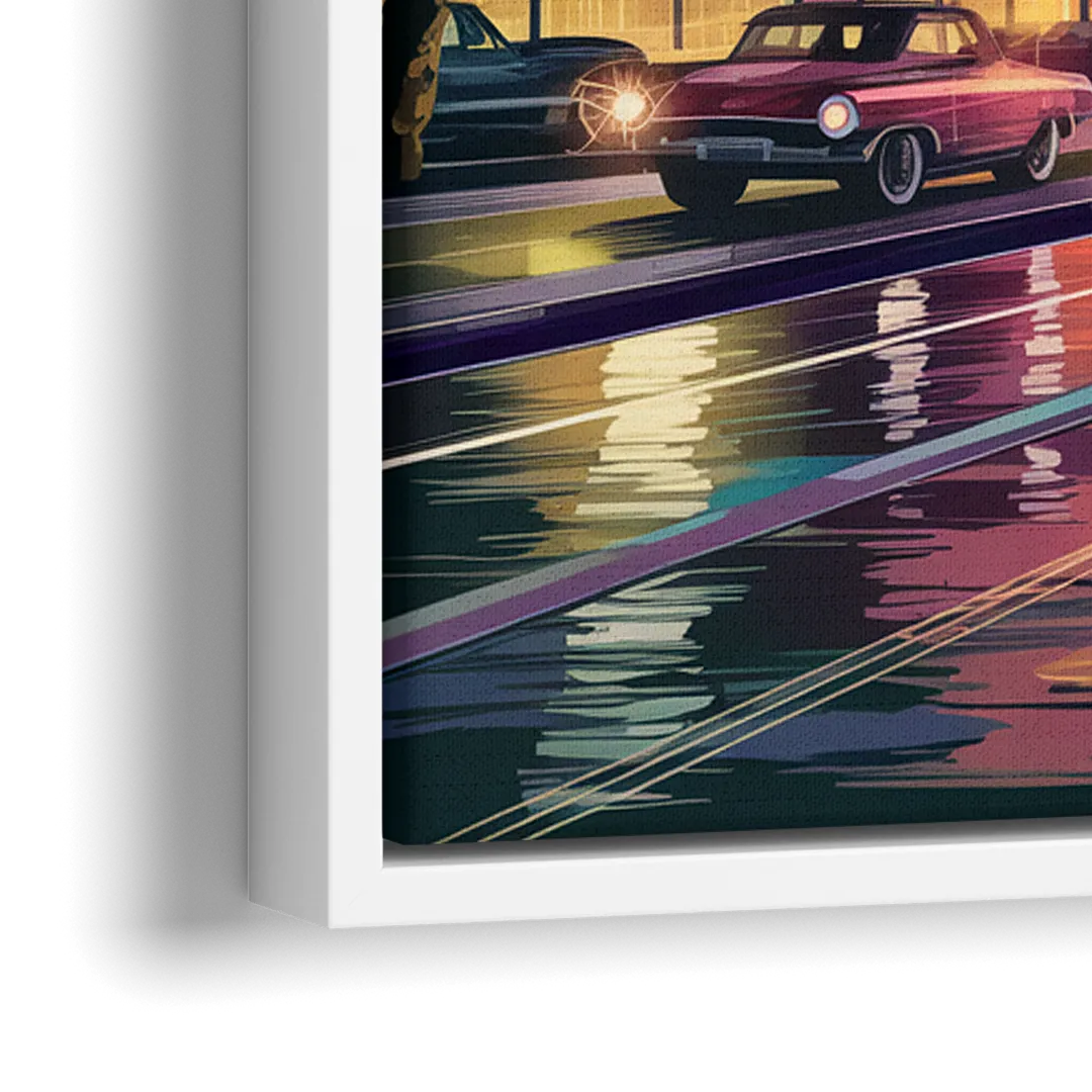 Miami Vibrant Colors - Close-Up White Frame Canvas