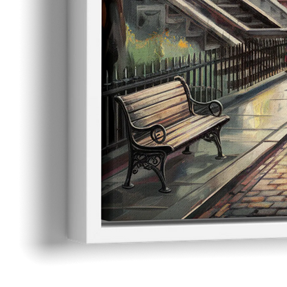 Boston Historic Neighborhoods - Close-Up White Frame Canvas