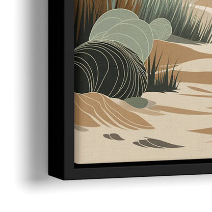 Galveston Coastal Vibes - Close-Up Black Frame Canvas