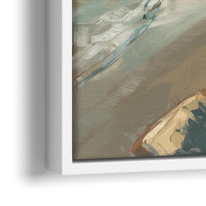 La Jolla Cliffside Beauty - Close-Up White Frame Canvas