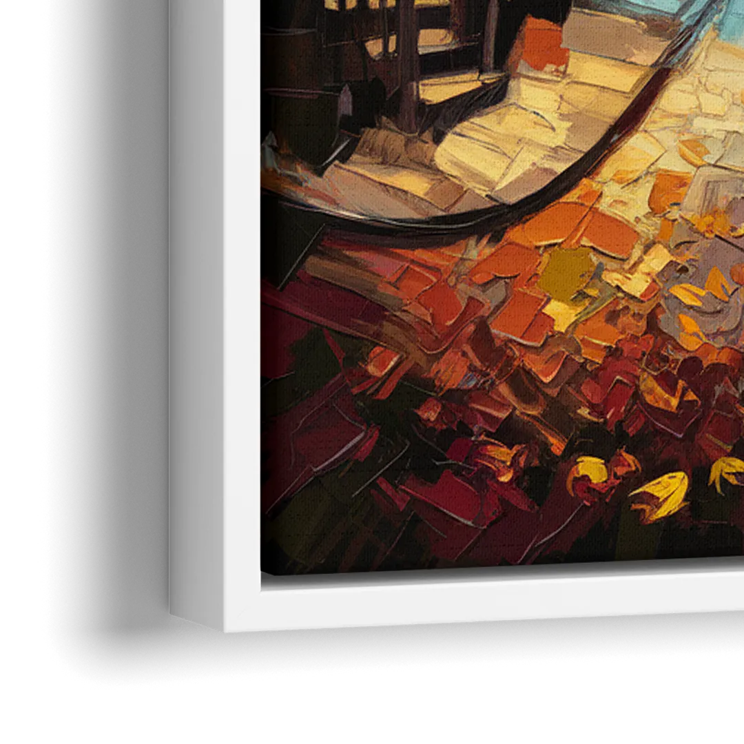 Salem Historic Downtown - Close-Up White Frame Canvas