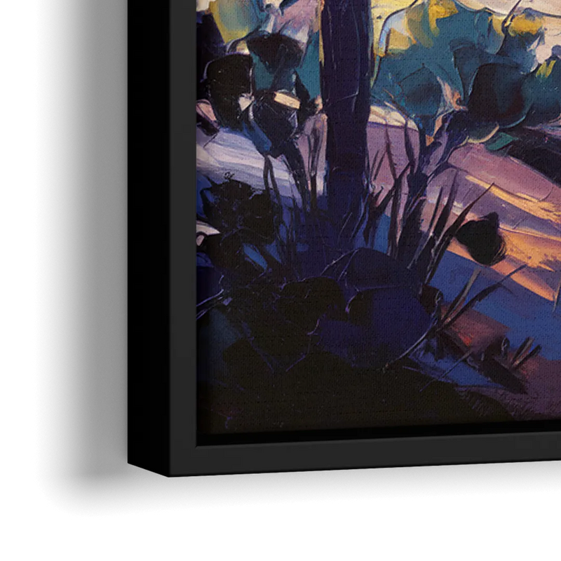 Chandler Desert Night Sky - Close-Up Black Frame Canvas