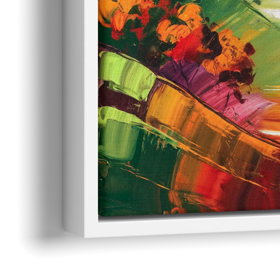San Jose Nature and Cityscape - Close-Up White Frame Canvas