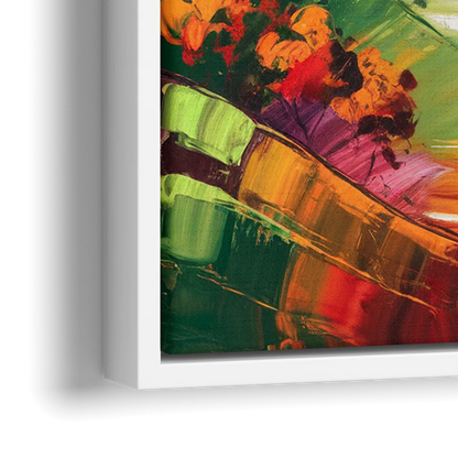 San Jose Nature and Cityscape - Close-Up White Frame Canvas