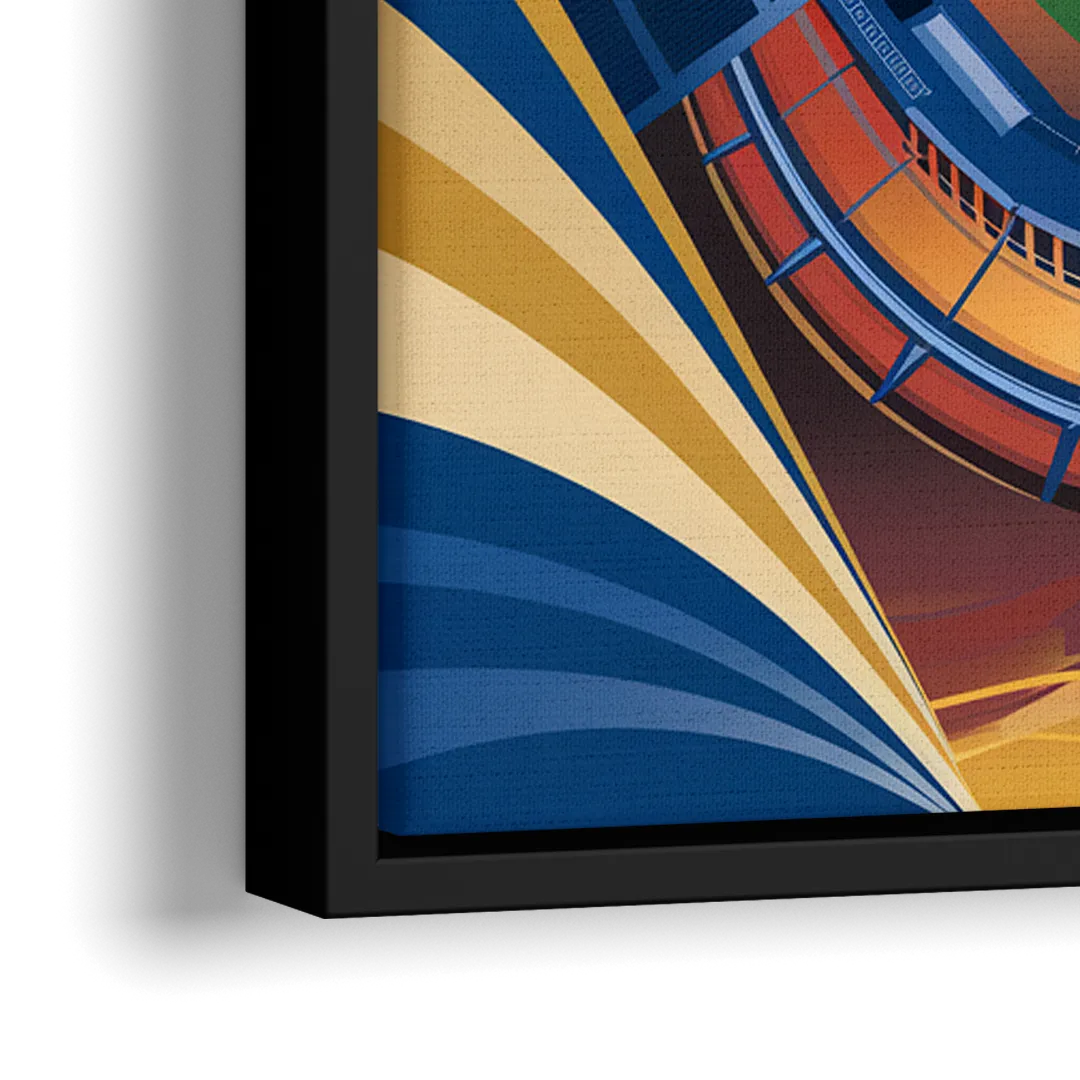 Des Moines Iowa Cubs Stadium - Close-Up Black Frame Canvas