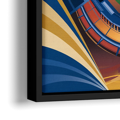 Des Moines Iowa Cubs Stadium - Close-Up Black Frame Canvas