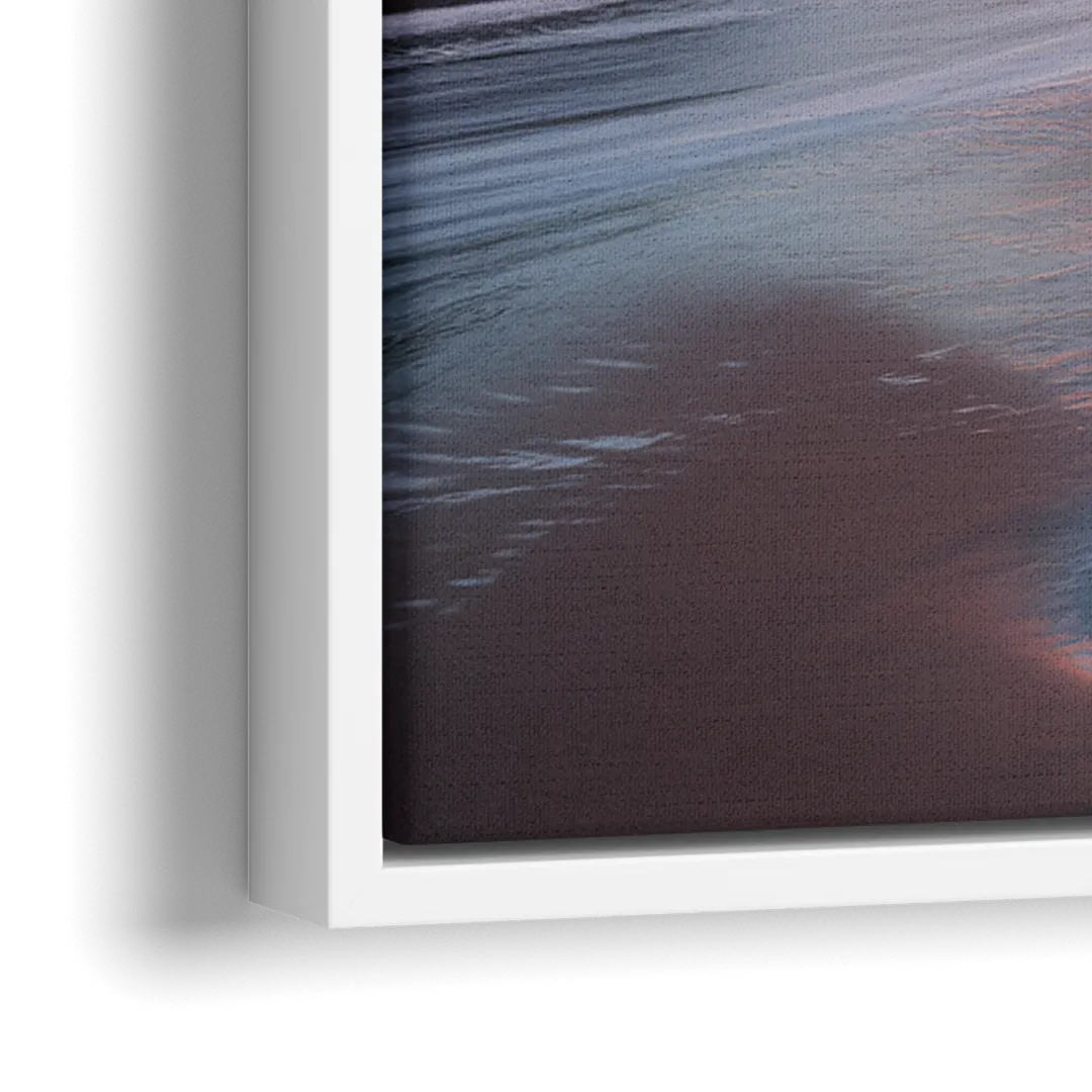 Bandon Rocky Shoreline - Close-Up White Frame Canvas