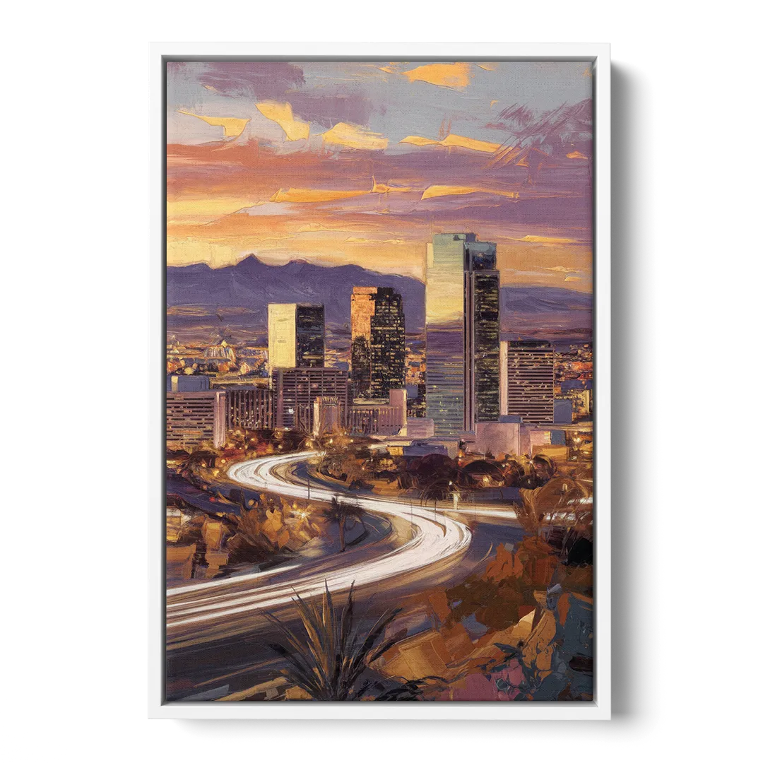Henderson Skyline Views - White Frame Canvas