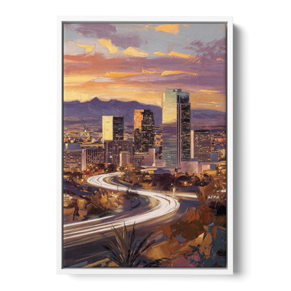 Henderson Skyline Views - White Frame Canvas