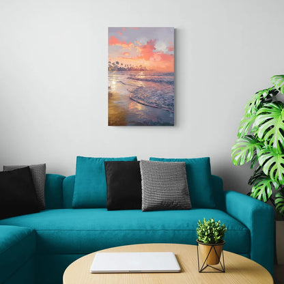 Miami Coastal Horizon - Canvas Wall Art Living Room
