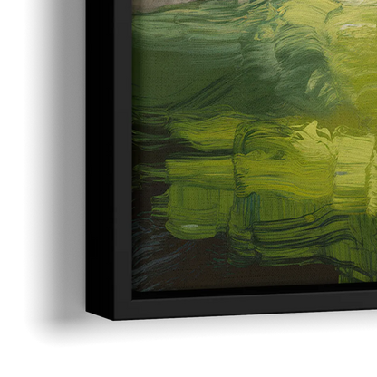 Ontario Forest Vibes - Close-Up Black Frame Canvas