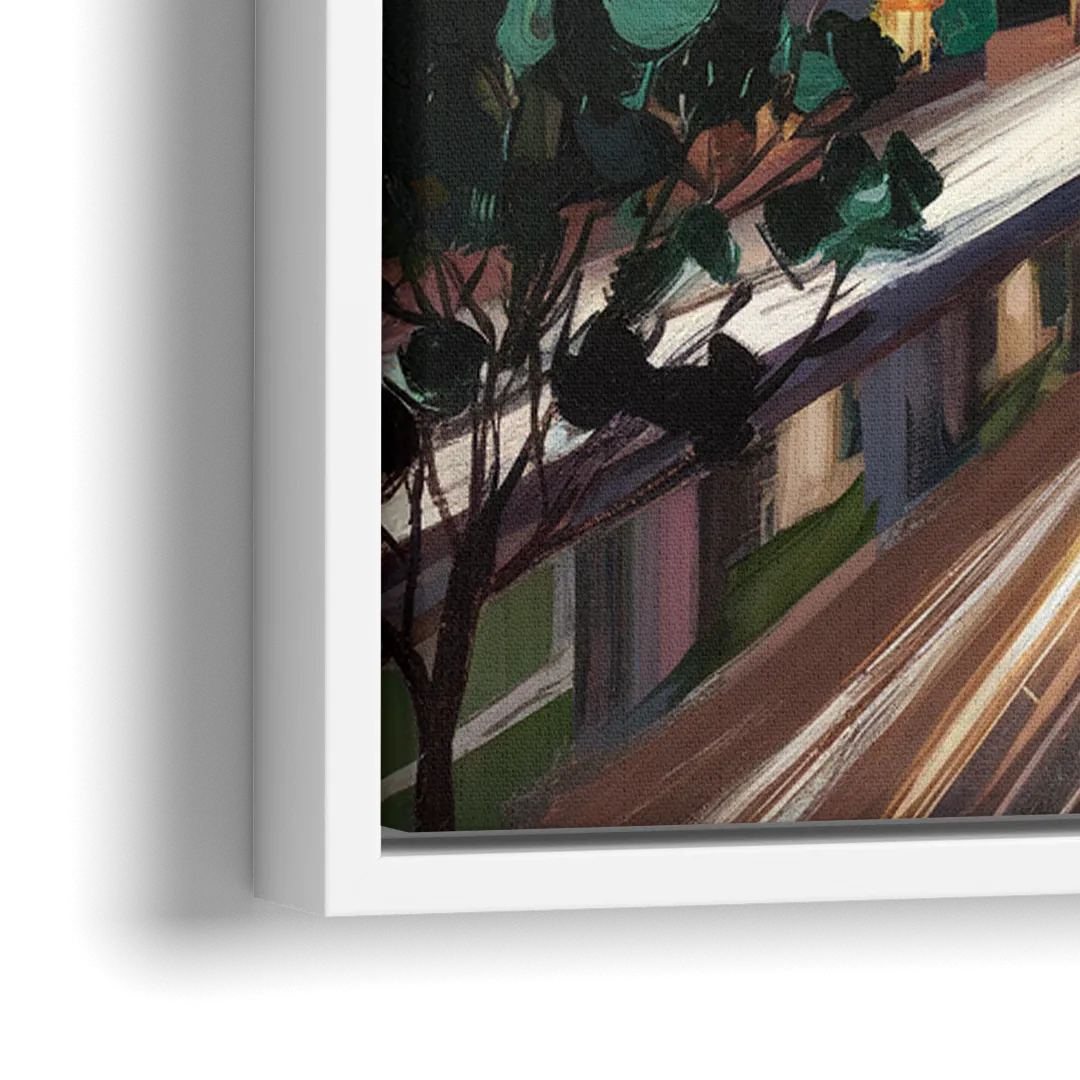 Atlanta Historic Neighborhoods - Close-Up White Frame Canvas