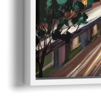 Atlanta Historic Neighborhoods - Close-Up White Frame Canvas