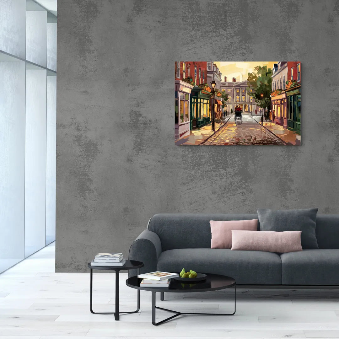 Lancaster Historic Downtown - Canvas Wall Art Living Room