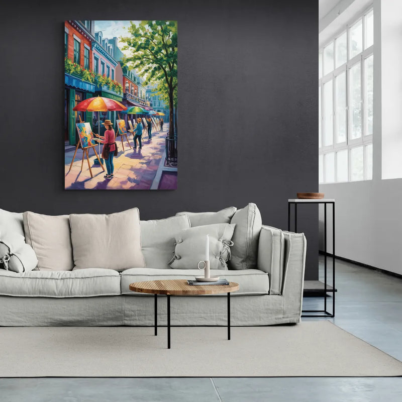 Rue du Tresor Artists Quebec - Canvas Wall Art Living Room