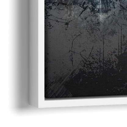 Dallas Cityscape Panorama - Close-Up White Frame Canvas