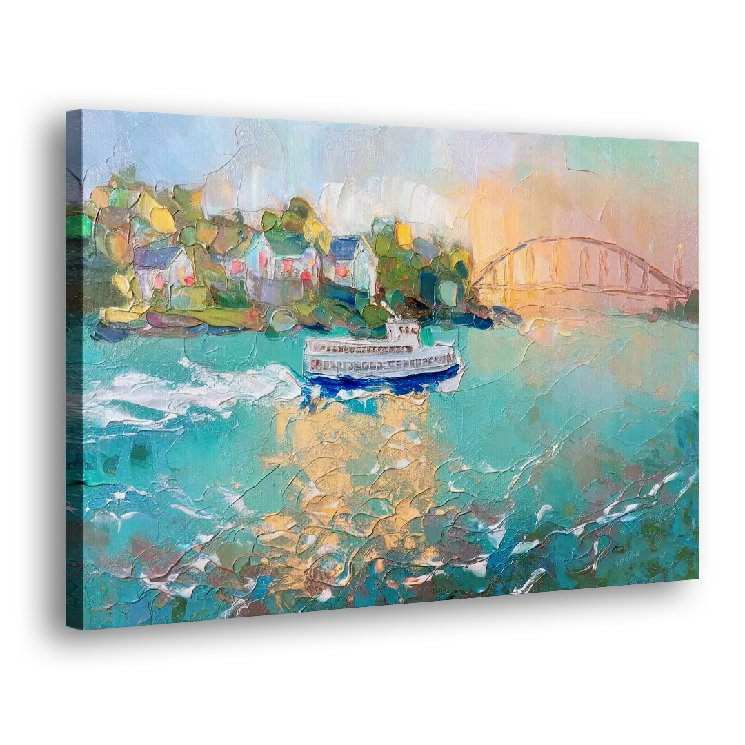 Mackinac Island Ferry Crossing - Canvas Print Art Sides