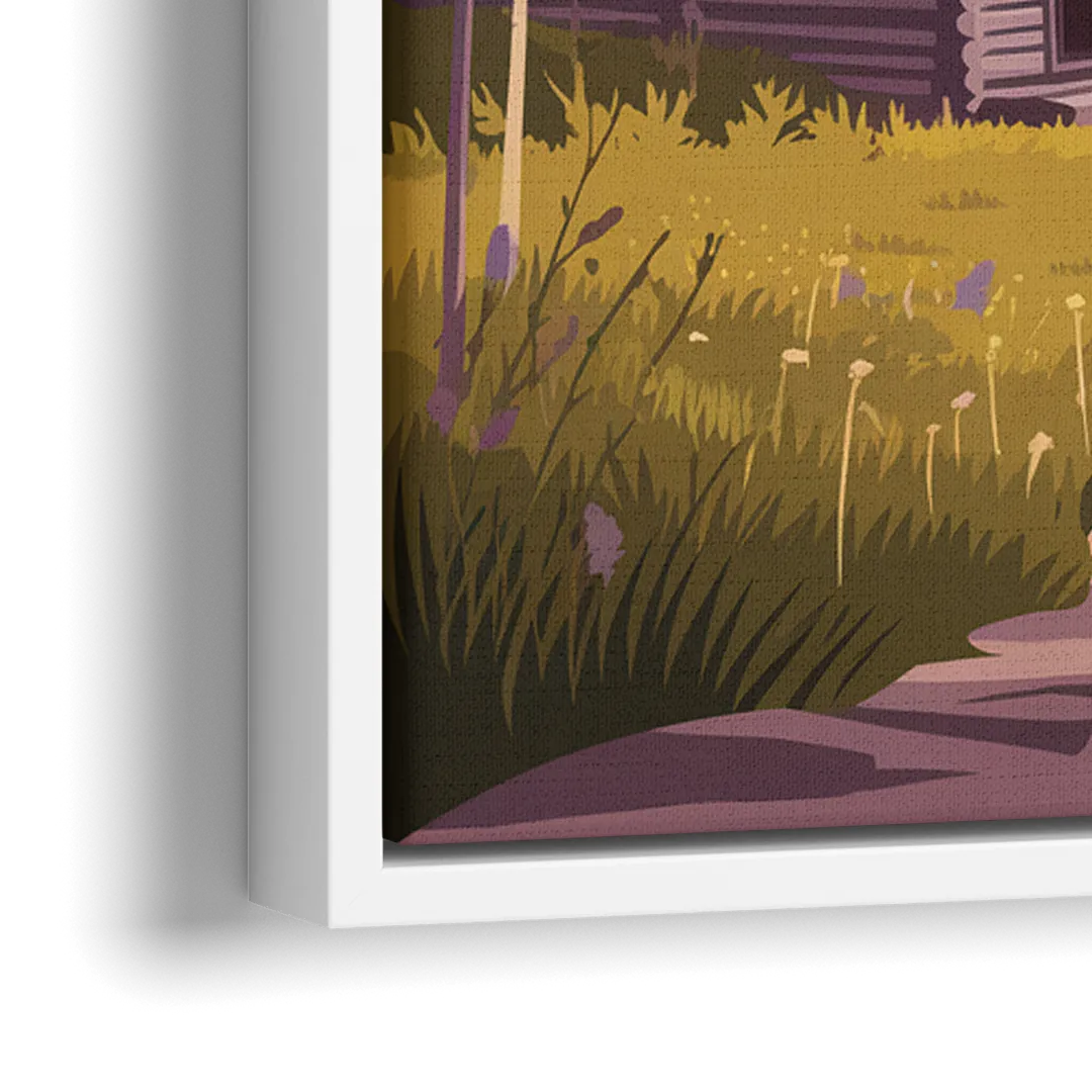 Jackson Hole Mountain Views - Close-Up White Frame Canvas