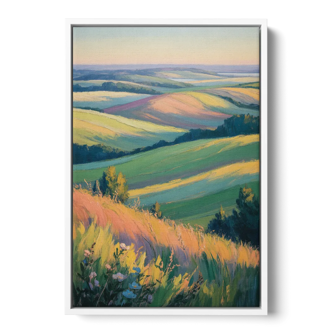 Rolling Hills of PEI - White Frame Canvas