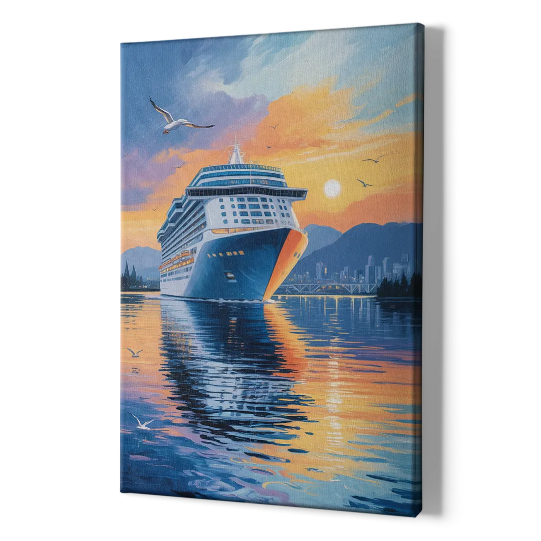 Vancouver Cruise Ship Terminal - Canvas Print Art Sides