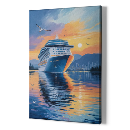 Vancouver Cruise Ship Terminal - Canvas Print Art Sides
