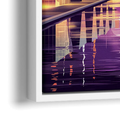 Los Angeles Art District - Close-Up White Frame Canvas