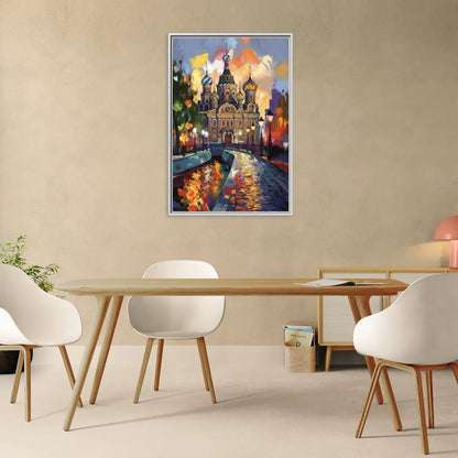 St. Petersburg Historic District - Living Room White Frame Canvas