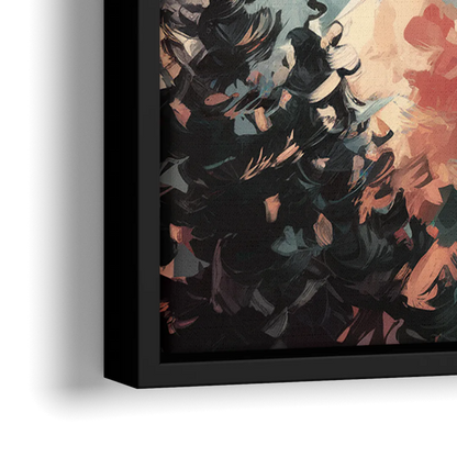Fayetteville Ozark Mountains - Close-Up Black Frame Canvas