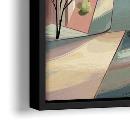 San Francisco Streetcar Charm - Close-Up Black Frame Canvas