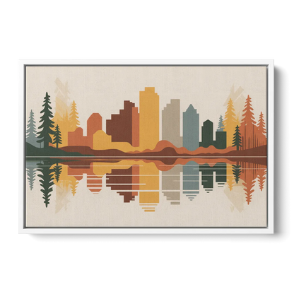 Jasper Autumn Colors - White Frame Canvas