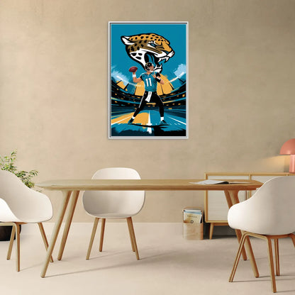 Jacksonville Jaguars Fans - Living Room White Frame Canvas