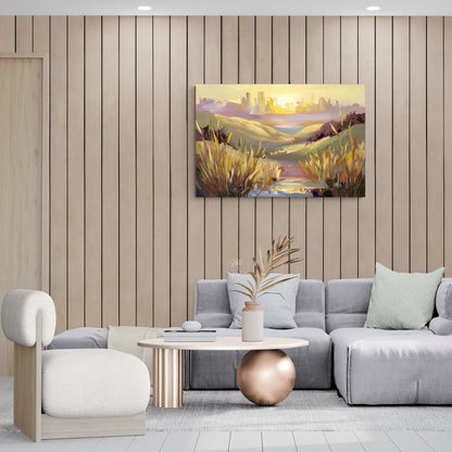 San Jose Scenic Sunset - Canvas Wall Art Living Room