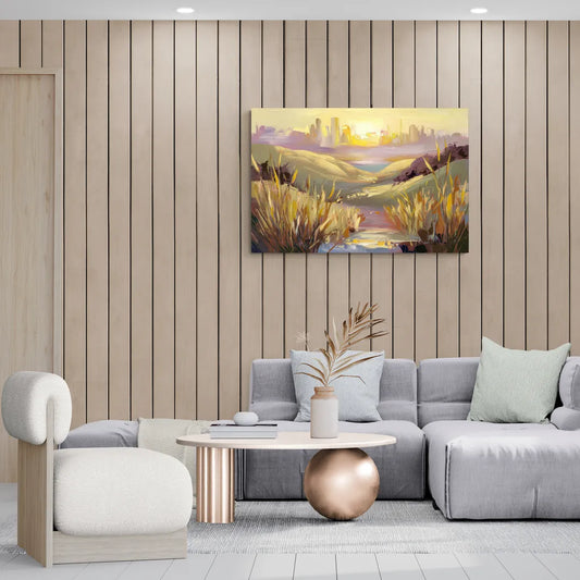 San Jose Scenic Sunset - Canvas Wall Art Living Room