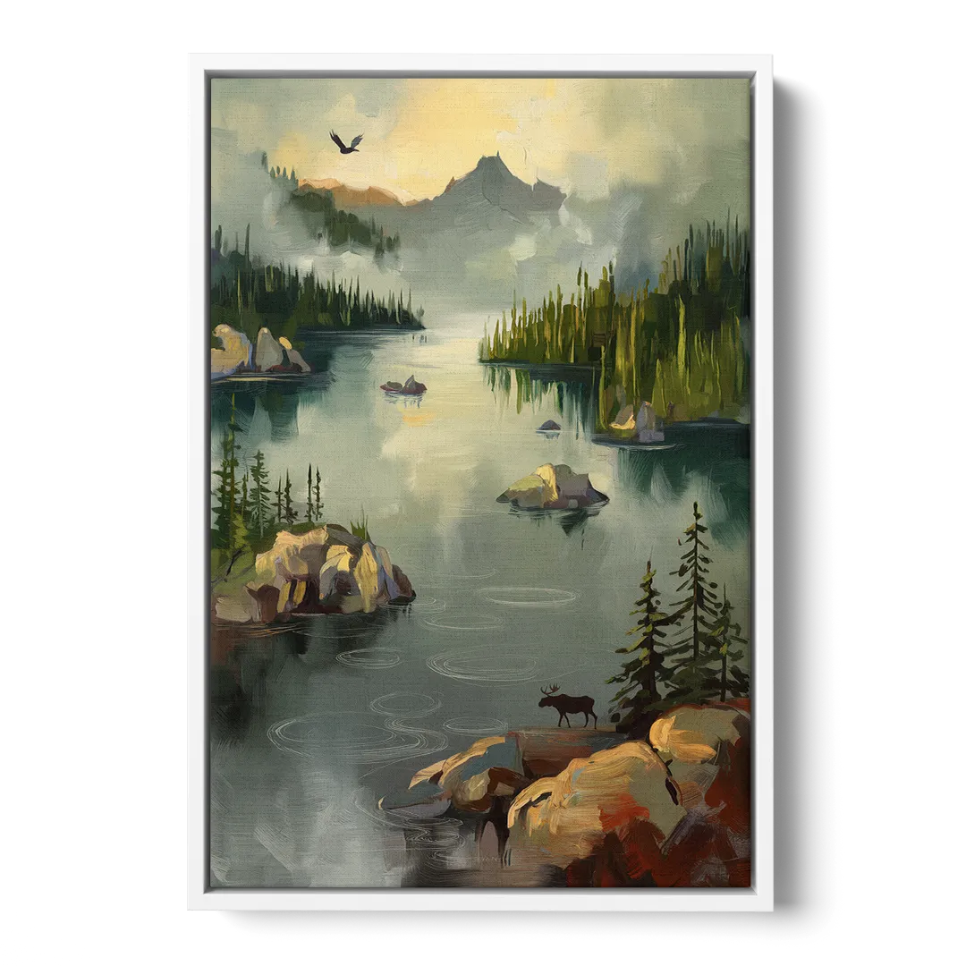 Sitka Wilderness Escape - White Frame Canvas