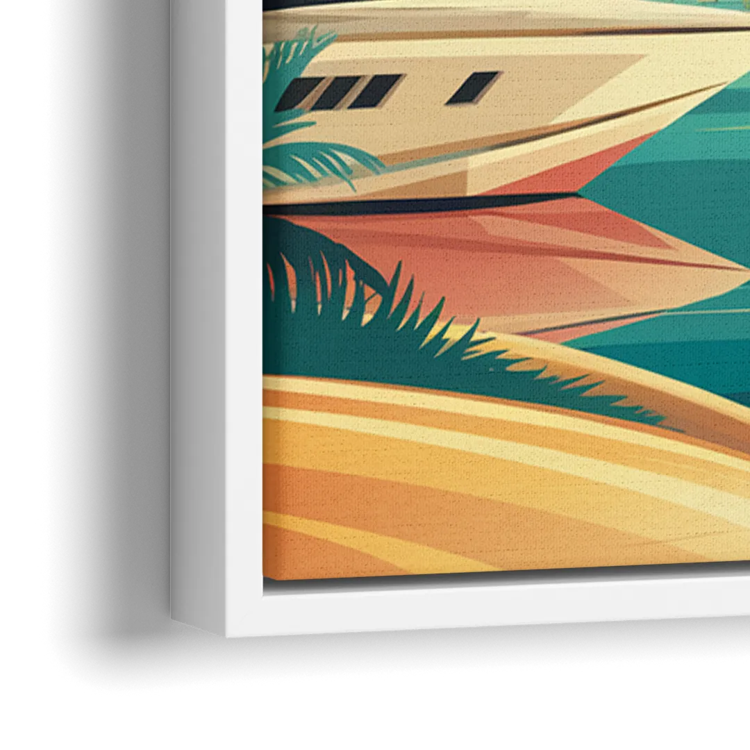 St. Petersburg Gulf Coast Views - Close-Up White Frame Canvas