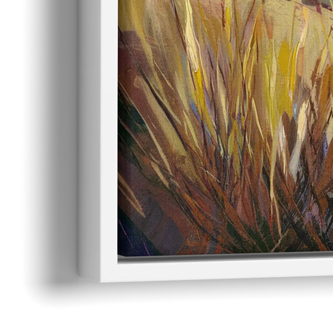 San Jose Scenic Sunset - Close-Up White Frame Canvas