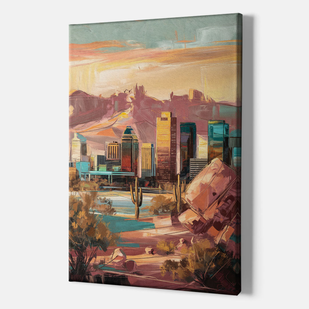 Mesa City Skyline - Canvas Wall Art Indoor