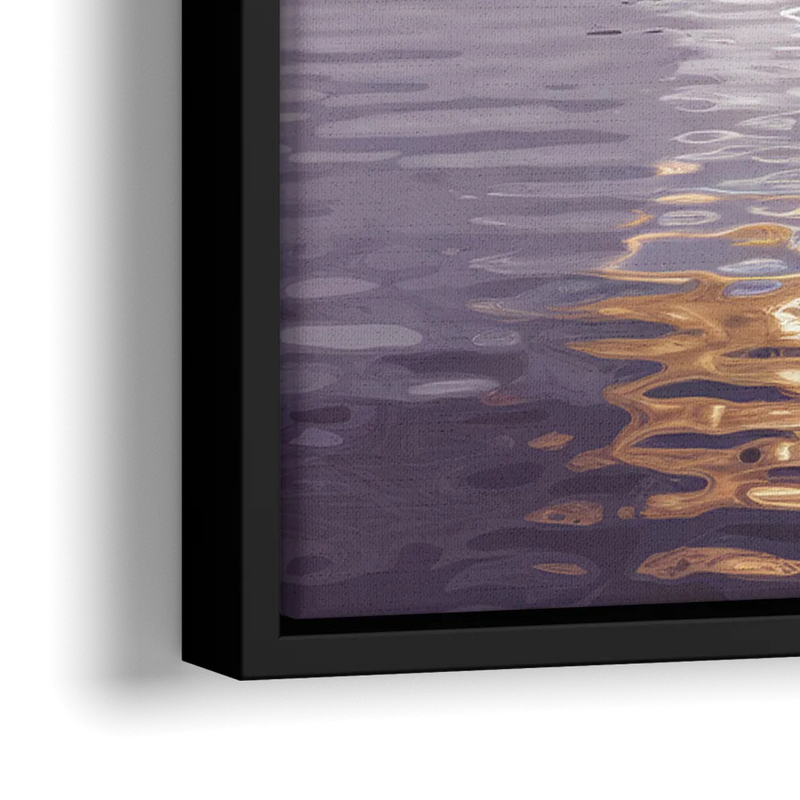 Buffalo Cityscape Reflection - Close-Up Black Frame Canvas