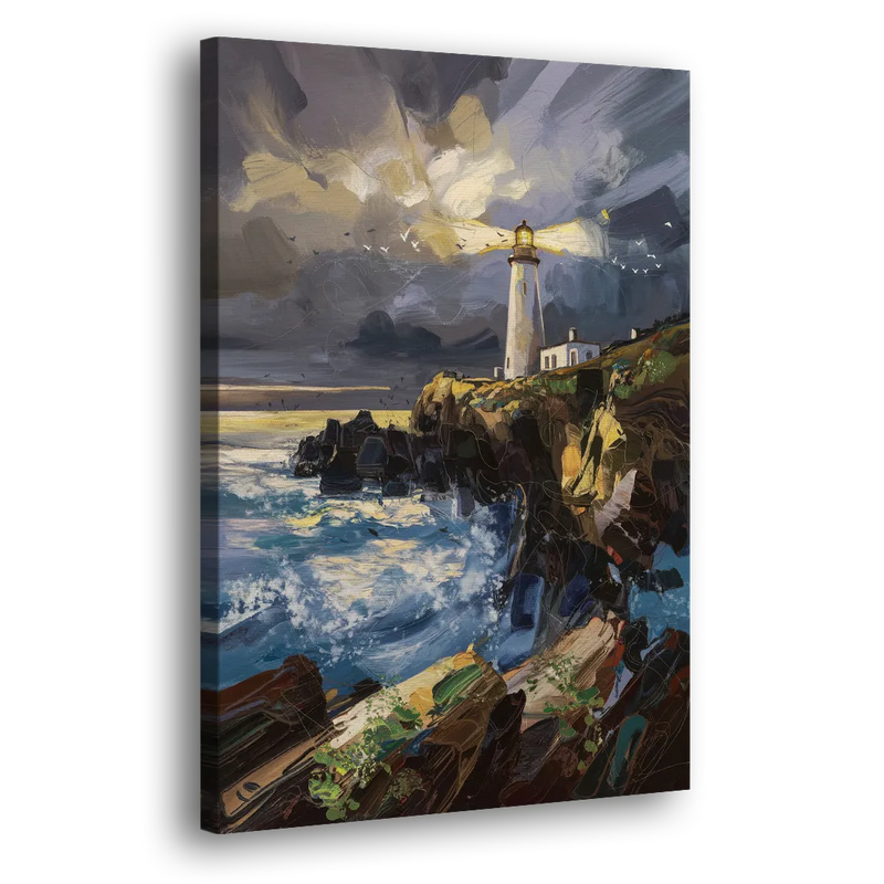 Bandon Lighthouse View - Canvas Print Art Sides